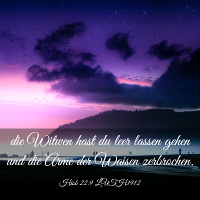 Picture 03 - Hiob 22:9 LUTH1912 - die Witwen hast du leer lassen gehen und die Arme - Bible Verse Picture
