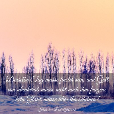 Picture 03 - Hiob 3:4 LUTH1912 - Derselbe Tag müsse finster sein, und Gott von - Bible Verse Picture