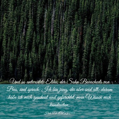 Picture 03 - Hiob 32:6 LUTH1912 - Und so antwortete Elihu, der Sohn Baracheels von - Bible Verse Picture
