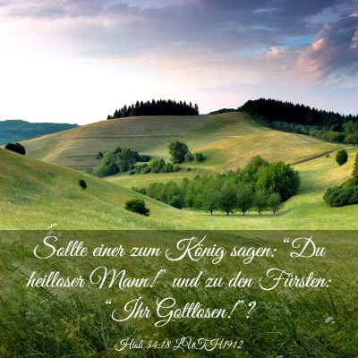 Picture 03 - Hiob 34:18 LUTH1912 - Sollte einer zum König sagen: “Du heilloser - Bible Verse Picture
