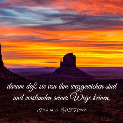 Picture 03 - Hiob 34:27 LUTH1912 - darum daß sie von ihm weggewichen sind und - Bible Verse Picture