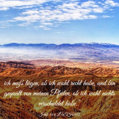 Picture 03 - Hiob 34:6 LUTH1912 - ich muß lügen, ob ich wohl recht habe, und bin - Bible Verse Picture
