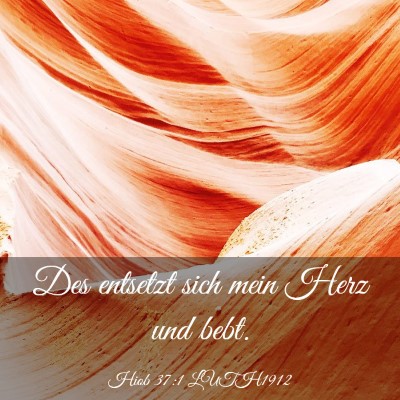Picture 03 - Hiob 37:1 LUTH1912 - Des entsetzt sich mein Herz und - Bible Verse Picture