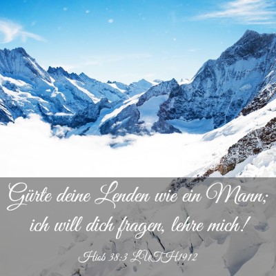 Picture 03 - Hiob 38:3 LUTH1912 - Gürte deine Lenden wie ein Mann; ich will dich - Bible Verse Picture