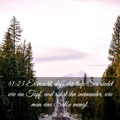 Picture 03 - Hiob 41:31 LUTH1912 - 41:23 Er macht, daß der tiefe See siedet wie ein - Bible Verse Picture