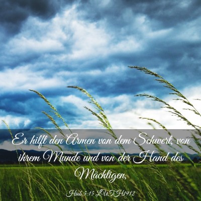 Picture 03 - Hiob 5:15 LUTH1912 - Er hilft den Armen von dem Schwert, von ihrem - Bible Verse Picture