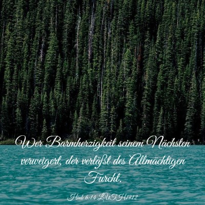 Picture 03 - Hiob 6:14 LUTH1912 - Wer Barmherzigkeit seinem Nächsten verweigert, - Bible Verse Picture
