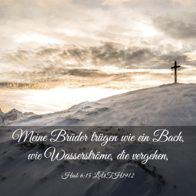 Picture 03 - Hiob 6:15 LUTH1912 - Meine Brüder trügen wie ein Bach, wie - Bible Verse Picture