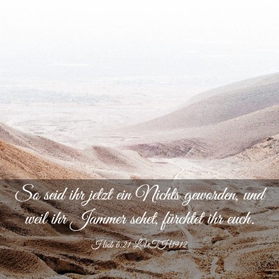 Picture 03 - Hiob 6:21 LUTH1912 - So seid ihr jetzt ein Nichts geworden, und weil - Bible Verse Picture