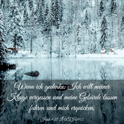 Picture 03 - Hiob 9:27 LUTH1912 - Wenn ich gedenke: Ich will meiner Klage vergessen - Bible Verse Picture