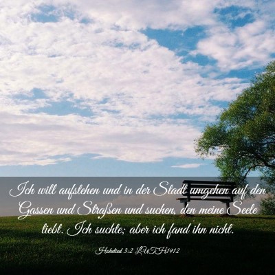 Picture 03 - Hohelied 3:2 LUTH1912 - Ich will aufstehen und in der Stadt umgehen auf - Bible Verse Picture