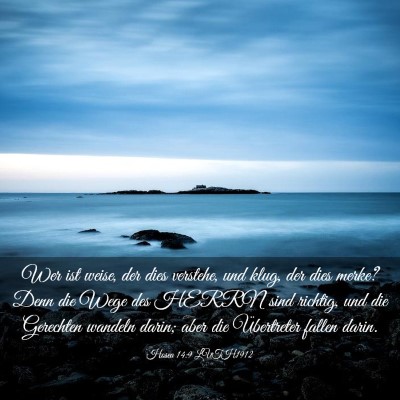 Picture 03 - Hosea 14:9 LUTH1912 - Wer ist weise, der dies verstehe, und klug, der - Bible Verse Picture