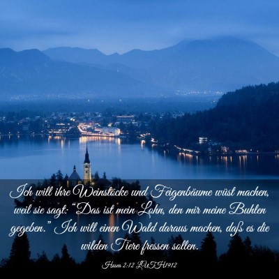 Picture 03 - Hosea 2:12 LUTH1912 - Ich will ihre Weinstöcke und Feigenbäume wüst - Bible Verse Picture