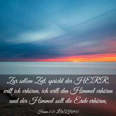 Picture 03 - Hosea 2:21 LUTH1912 - Zur selben Zeit, spricht der HERR, will ich - Bible Verse Picture