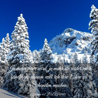Picture 03 - Hosea 4:7 LUTH1912 - Je mehr ihrer wird, je mehr sie wider mich - Bible Verse Picture