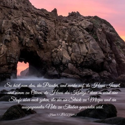 Picture 03 - Hosea 5:1 LUTH1912 - So hört nun dies, ihr Priester, und merke auf, - Bible Verse Picture