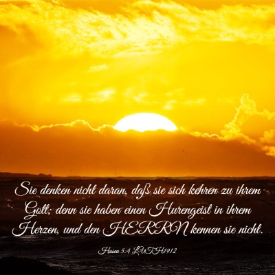 Picture 03 - Hosea 5:4 LUTH1912 - Sie denken nicht daran, daß sie sich kehren zu - Bible Verse Picture