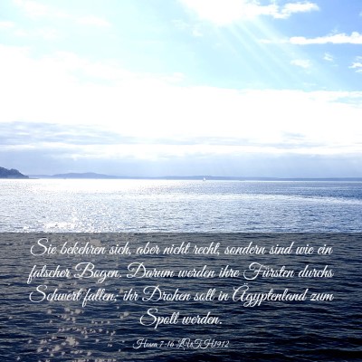 Picture 03 - Hosea 7:16 LUTH1912 - Sie bekehren sich, aber nicht recht, sondern sind - Bible Verse Picture