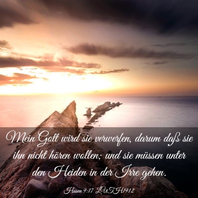 Picture 03 - Hosea 9:17 LUTH1912 - Mein Gott wird sie verwerfen, darum daß sie ihn - Bible Verse Picture
