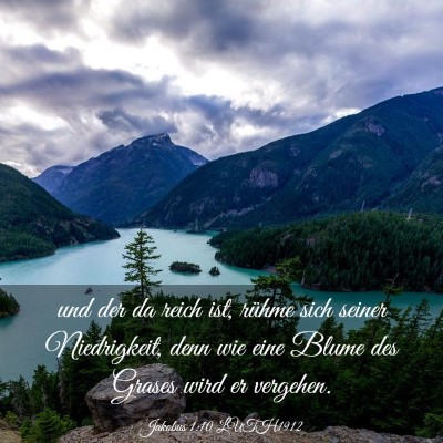 Picture 03 - Jakobus 1:10 LUTH1912 - und der da reich ist, rühme sich seiner - Bible Verse Picture