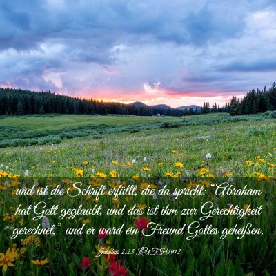 Picture 03 - Jakobus 2:23 LUTH1912 - und ist die Schrift erfüllt, die da spricht: - Bible Verse Picture