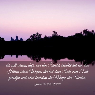 Picture 03 - Jakobus 5:20 LUTH1912 - der soll wissen, daß, wer den Sünder bekehrt - Bible Verse Picture