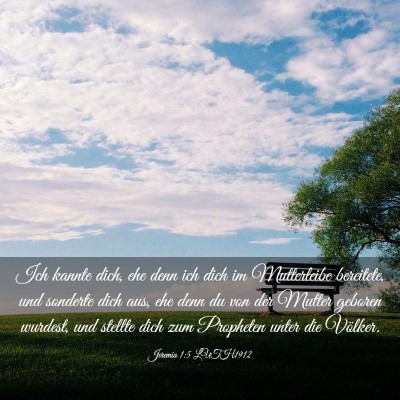 Picture 03 - Jeremia 1:5 LUTH1912 - Ich kannte dich, ehe denn ich dich im Mutterleibe - Bible Verse Picture