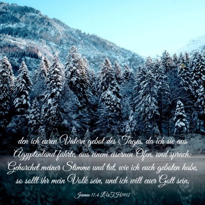 Picture 03 - Jeremia 11:4 LUTH1912 - den ich euren Vätern gebot des Tages, da ich sie - Bible Verse Picture