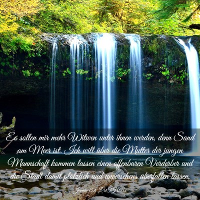 Picture 03 - Jeremia 15:8 LUTH1912 - Es sollen mir mehr Witwen unter ihnen werden, - Bible Verse Picture