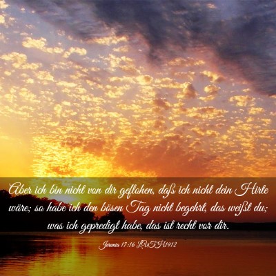 Picture 03 - Jeremia 17:16 LUTH1912 - Aber ich bin nicht von dir geflohen, daß ich - Bible Verse Picture