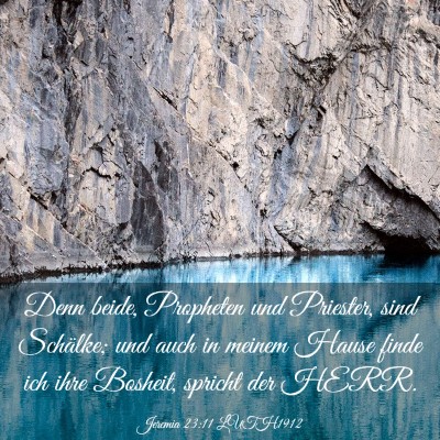 Picture 03 - Jeremia 23:11 LUTH1912 - Denn beide, Propheten und Priester, sind - Bible Verse Picture