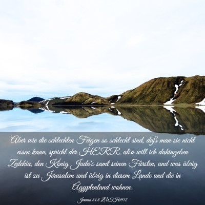 Picture 03 - Jeremia 24:8 LUTH1912 - Aber wie die schlechten Feigen so schlecht sind, - Bible Verse Picture