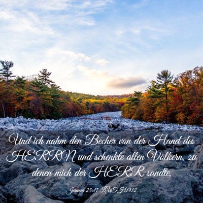 Picture 03 - Jeremia 25:17 LUTH1912 - Und ich nahm den Becher von der Hand des HERRN - Bible Verse Picture