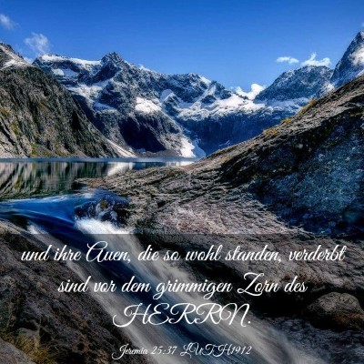 Picture 03 - Jeremia 25:37 LUTH1912 - und ihre Auen, die so wohl standen, verderbt sind - Bible Verse Picture