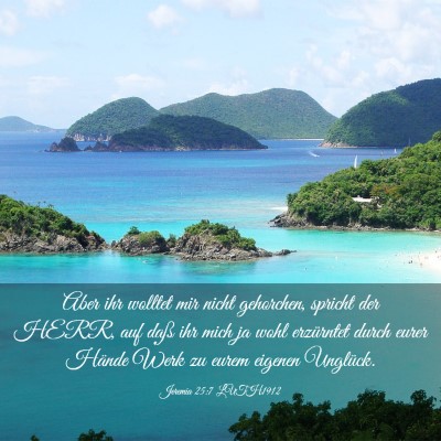 Picture 03 - Jeremia 25:7 LUTH1912 - Aber ihr wolltet mir nicht gehorchen, spricht der - Bible Verse Picture
