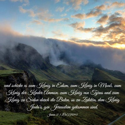 Picture 03 - Jeremia 27:3 LUTH1912 - und schicke es zum König in Edom, zum König in - Bible Verse Picture