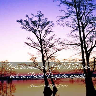 Picture 03 - Jeremia 29:15 LUTH1912 - Zwar ihr meint, der HERR habe euch zu Babel - Bible Verse Picture