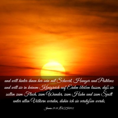 Picture 03 - Jeremia 29:18 LUTH1912 - und will hinter ihnen her sein mit Schwert, - Bible Verse Picture