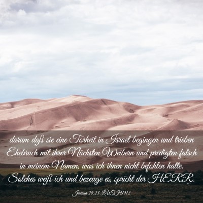 Picture 03 - Jeremia 29:23 LUTH1912 - darum daß sie eine Torheit in Israel begingen - Bible Verse Picture