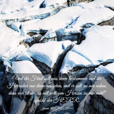 Picture 03 - Jeremia 30:21 LUTH1912 - Und ihr Fürst soll aus ihnen herkommen und ihr - Bible Verse Picture