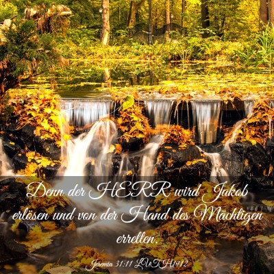 Picture 03 - Jeremia 31:11 LUTH1912 - Denn der HERR wird Jakob erlösen und von der - Bible Verse Picture