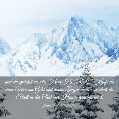 Picture 03 - Jeremia 32:25 LUTH1912 - und du sprichst zu mir, Herr HERR: “Kaufe du - Bible Verse Picture