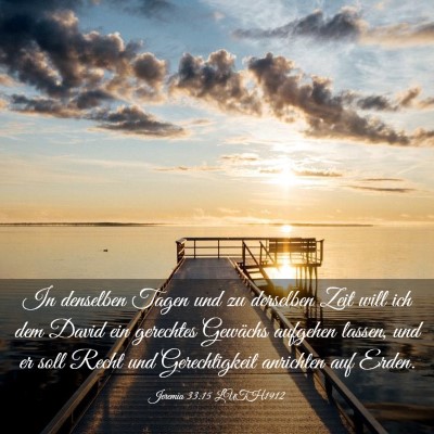 Picture 03 - Jeremia 33:15 LUTH1912 - In denselben Tagen und zu derselben Zeit will ich - Bible Verse Picture