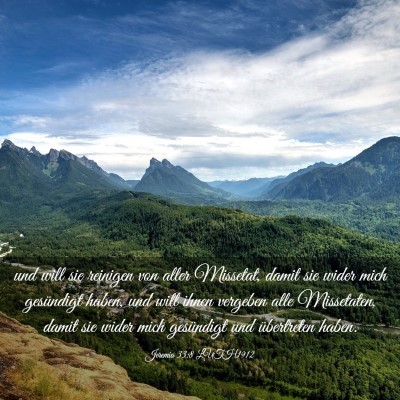 Picture 03 - Jeremia 33:8 LUTH1912 - und will sie reinigen von aller Missetat, damit - Bible Verse Picture