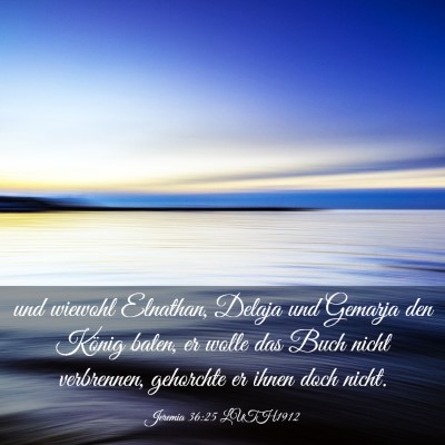 Picture 03 - Jeremia 36:25 LUTH1912 - und wiewohl Elnathan, Delaja und Gemarja den - Bible Verse Picture