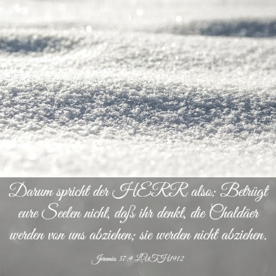 Picture 03 - Jeremia 37:9 LUTH1912 - Darum spricht der HERR also: Betrügt eure Seelen - Bible Verse Picture