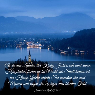 Picture 03 - Jeremia 39:4 LUTH1912 - Als sie nun Zedekia, der König Juda's, sah samt - Bible Verse Picture