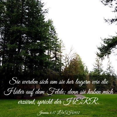 Picture 03 - Jeremia 4:17 LUTH1912 - Sie werden sich um sie her lagern wie die Hüter - Bible Verse Picture
