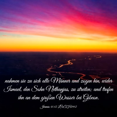 Picture 03 - Jeremia 41:12 LUTH1912 - nahmen sie zu sich alle Männer und zogen hin, - Bible Verse Picture