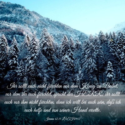 Picture 03 - Jeremia 42:11 LUTH1912 - Ihr sollt euch nicht fürchten vor dem König zu - Bible Verse Picture